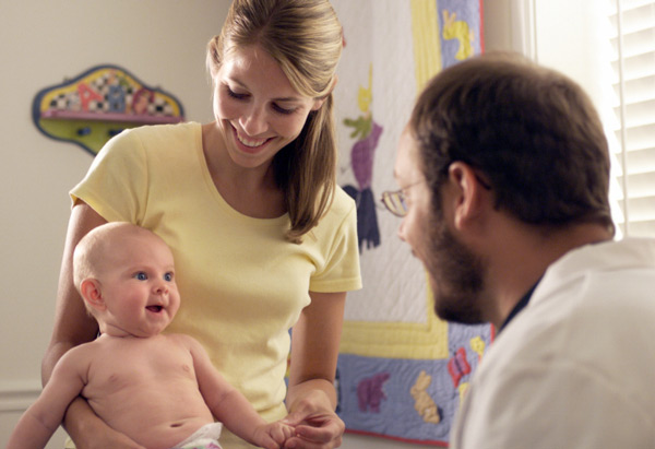 Autistic child with parents